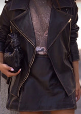 Leather Shorts Skirt Sahoco