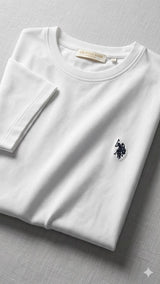 White Regular Fit Premium Signature T-Shirt U.S. Polo Assn.