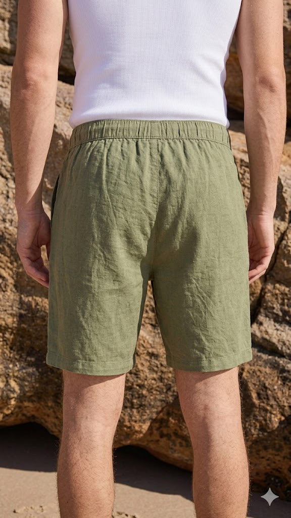 Cotton Linen Blend Chambray Shorts U.S. Polo Assn.