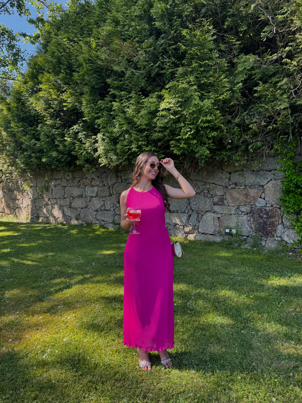 Interlaced Side-Detail Pleated Maxi Gown Carla Ruiz