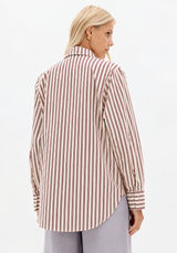 Printed Elongated Long-Sleeve Shirt Lança Perfume
