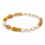 Pearl Beaded Elastic Stretch Bracelet Jetlag