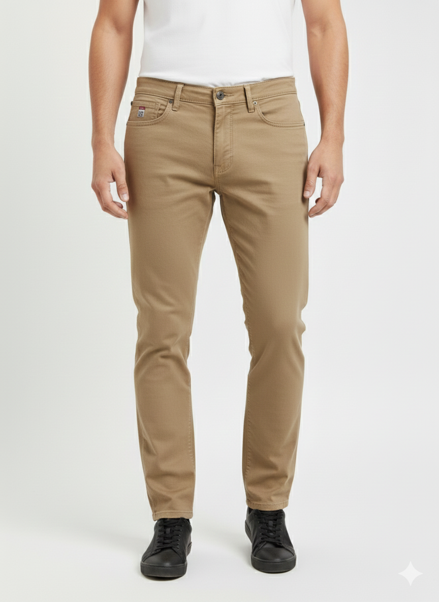 Calça de ganga colorida com corte afunilado da US Polo Assn.