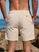 Bege Waffle Texture 5-Inch Swim Shorts U.S. Polo Assn.