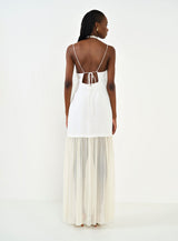 Tulle & Linen Maxi Dress Colcci