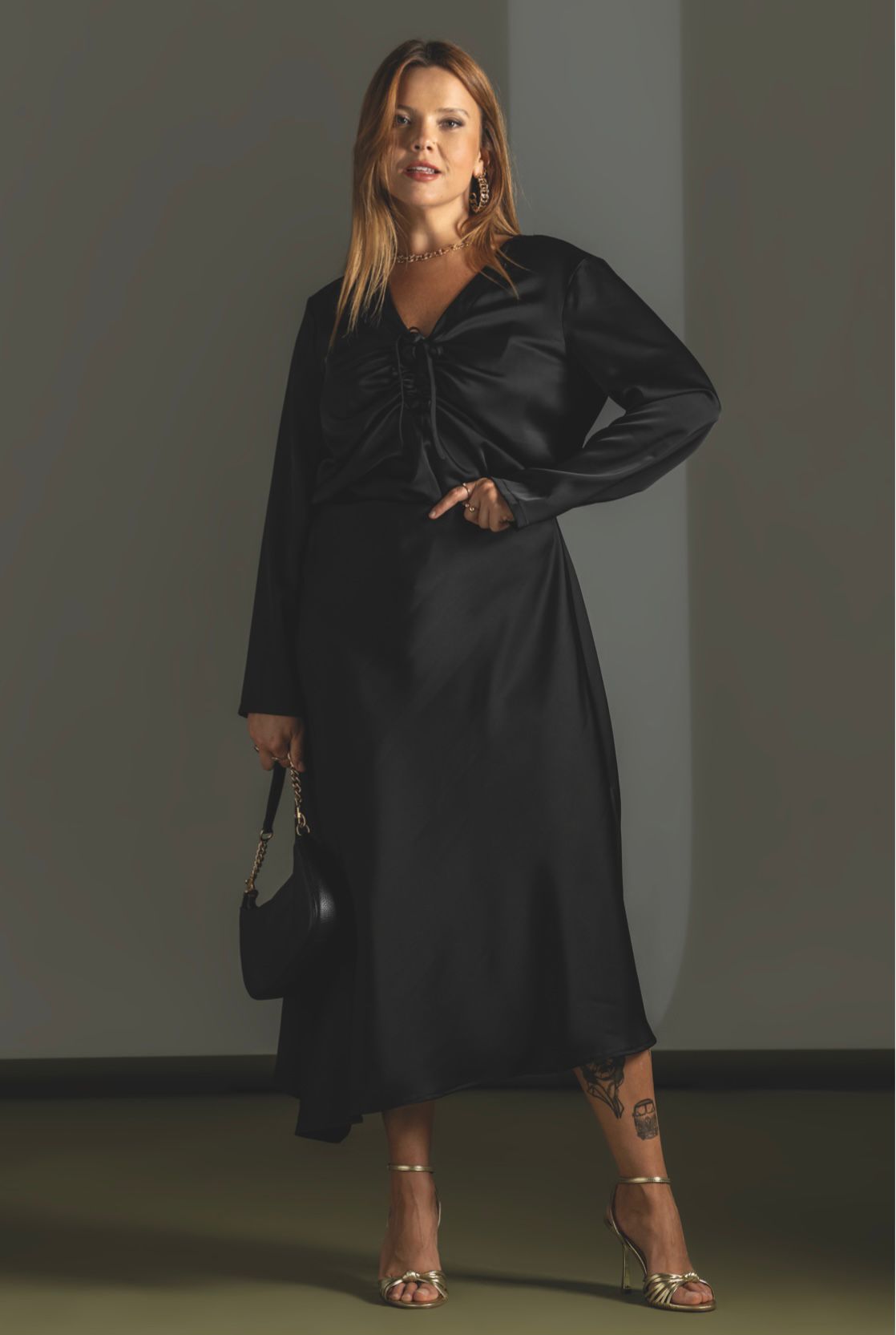 Women’s Satin Tie Blouse Quattro Venti