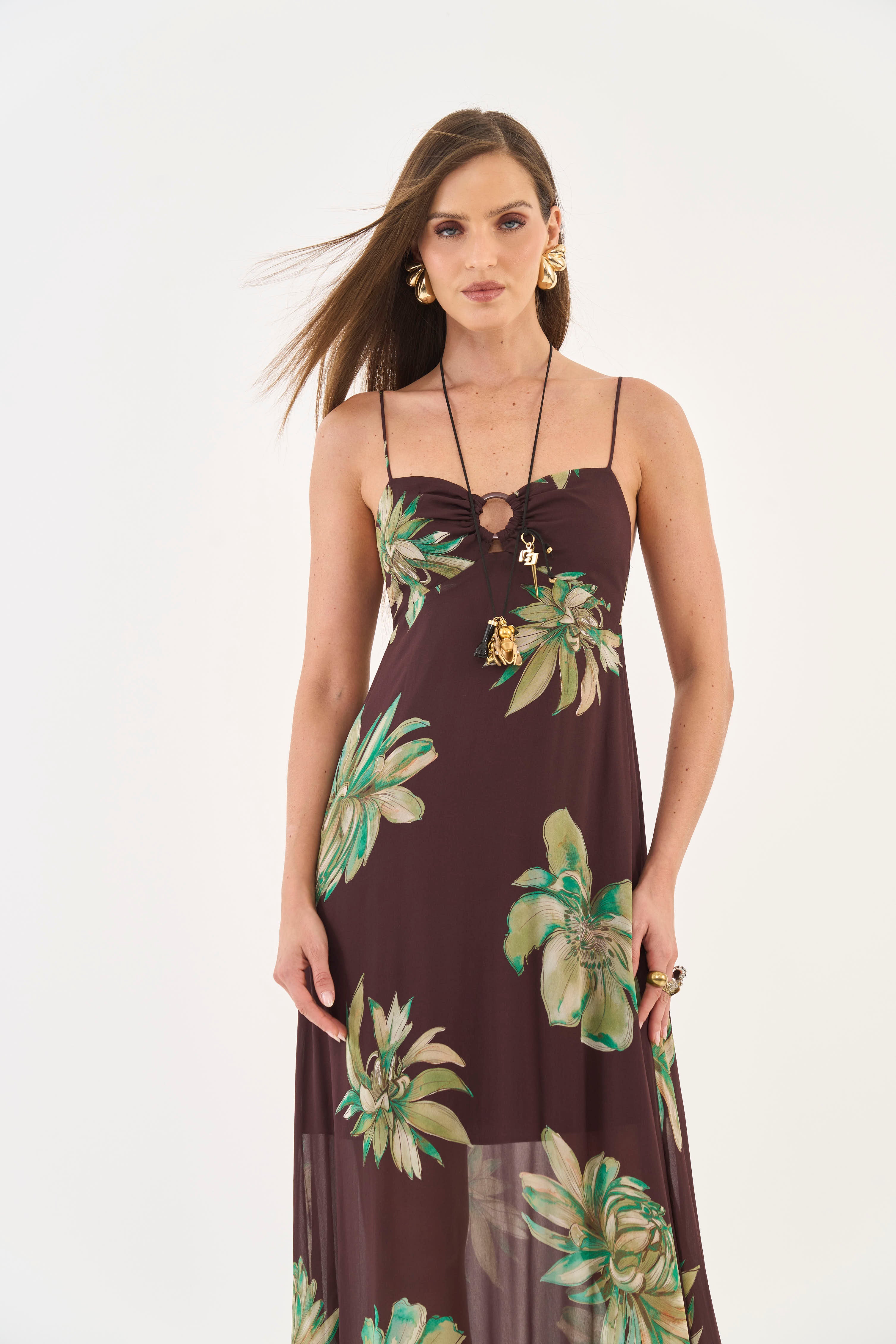 Long Printed Maxi Dress Colcci