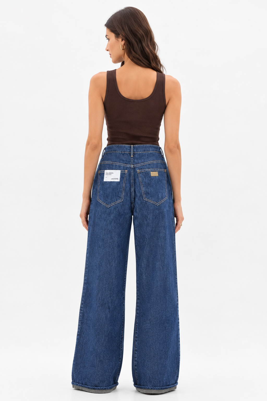 Full-Length Mid-Rise Denim Trousers Lança Perfume
