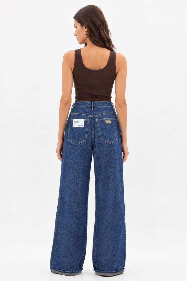 Full-Length Mid-Rise Denim Trousers Lança Perfume