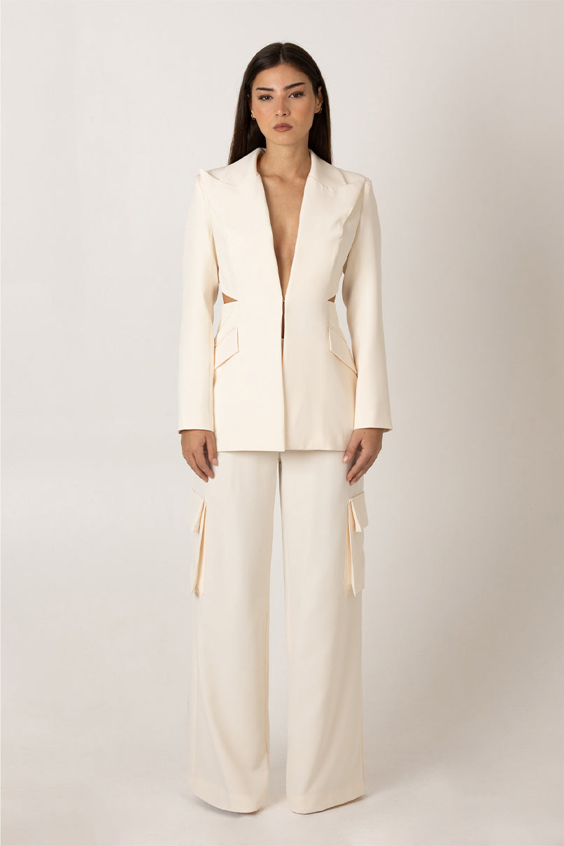 Blazer estruturado com recortes Sahoco