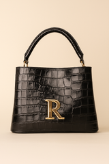 Classic Black Top-Handle Bag Rufel