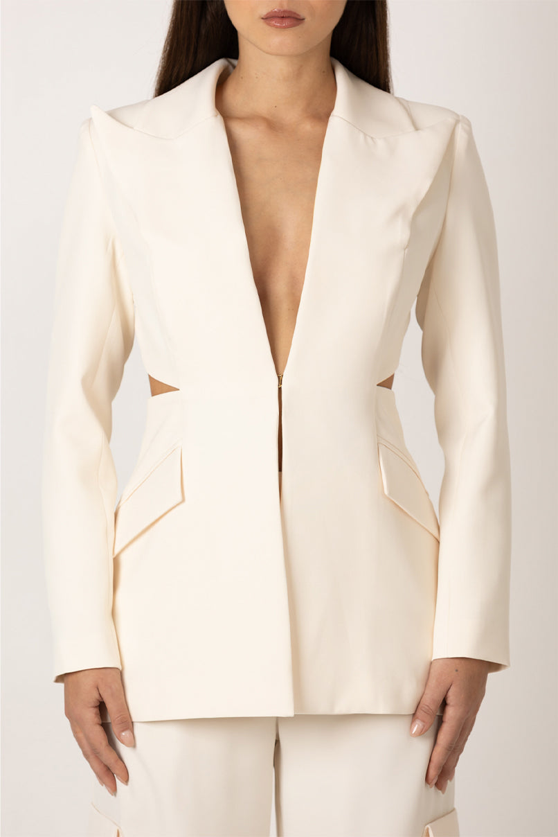Blazer estruturado com recortes Sahoco