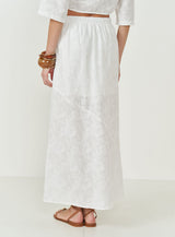 Joana Embroidered Midi Skirt Colcci
