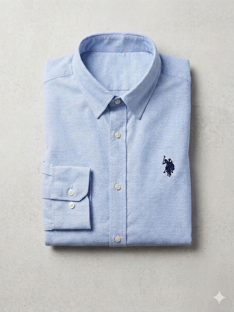 Men's 100% Cotton Peached Oxford Shirt U.S. Polo Assn.