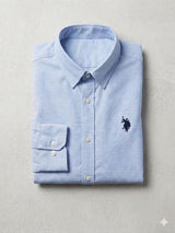 Men's 100% Cotton Peached Oxford Shirt U.S. Polo Assn.