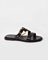 Genuine Leather Flat Slides Ruika