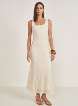 Mesh Slim Maxi Dress Colcci