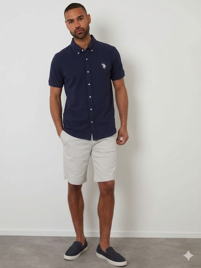 Blue Piqué Short Sleeve Polo Shirt U.S. Polo Assn.