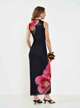 Printed Tulle Midi Dress Colcci