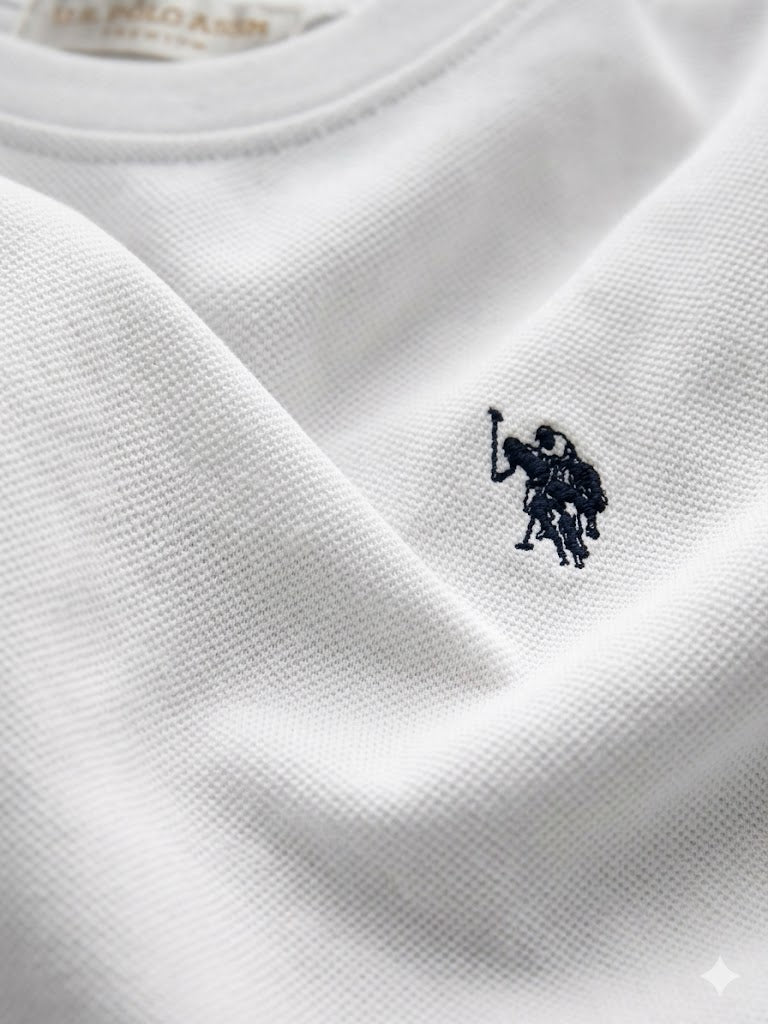 White Regular Fit Premium Signature T-Shirt U.S. Polo Assn.