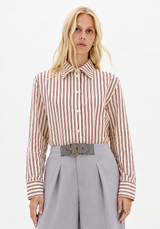 Printed Elongated Long-Sleeve Shirt Lança Perfume