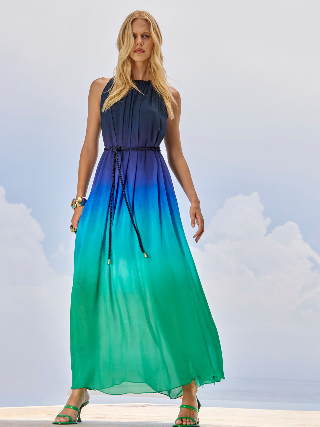Printed Sleeveless Maxi Dress Lança Perfume
