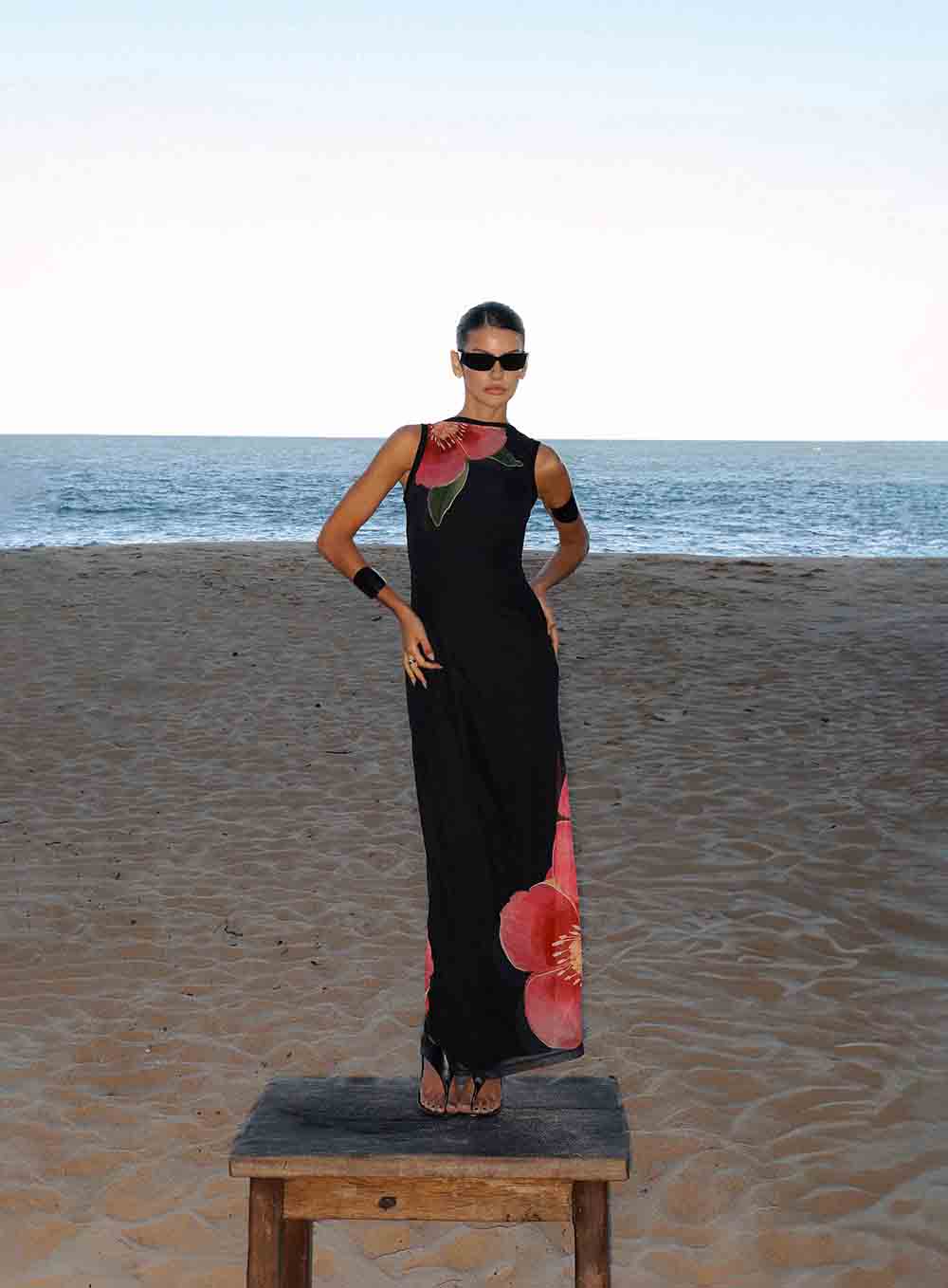 Printed Tulle Midi Dress Colcci