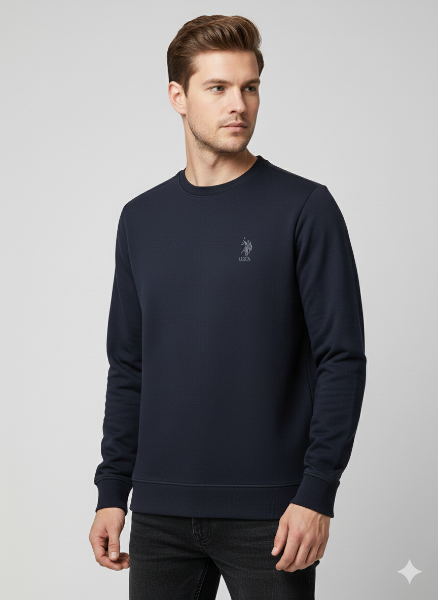 Mens Cotton Crew Neck Jumper U.S. Polo Assm.