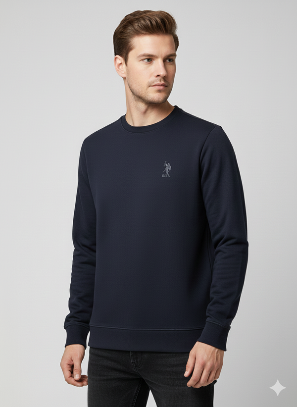 Mens Cotton Crew Neck Jumper U.S. Polo Assn.