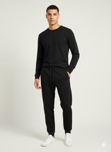 Black Mens Double Horsemen Loopback Joggers U.S. Polo Assn.