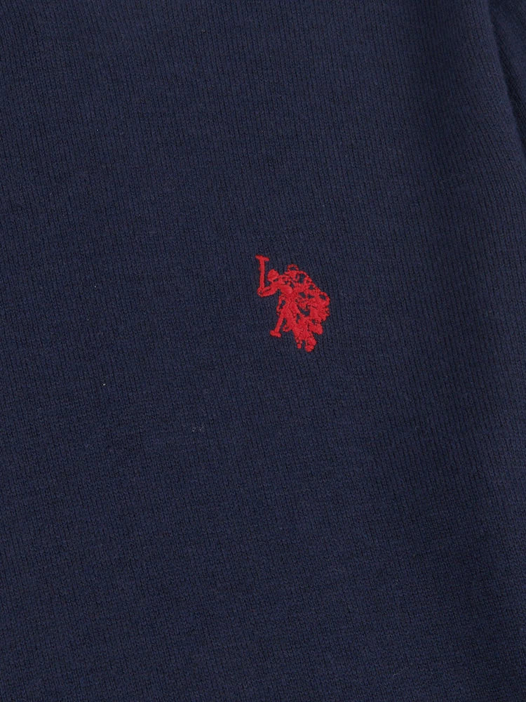 Navy Mens Cotton Crew Neck Jumper U.S. Polo Assn.