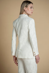 Blazer Justo com Renda Intrincada Sahoco