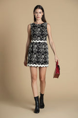 Vestido de rede bordado Sahoco