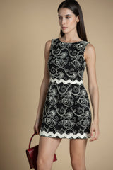 Vestido de rede bordado Sahoco