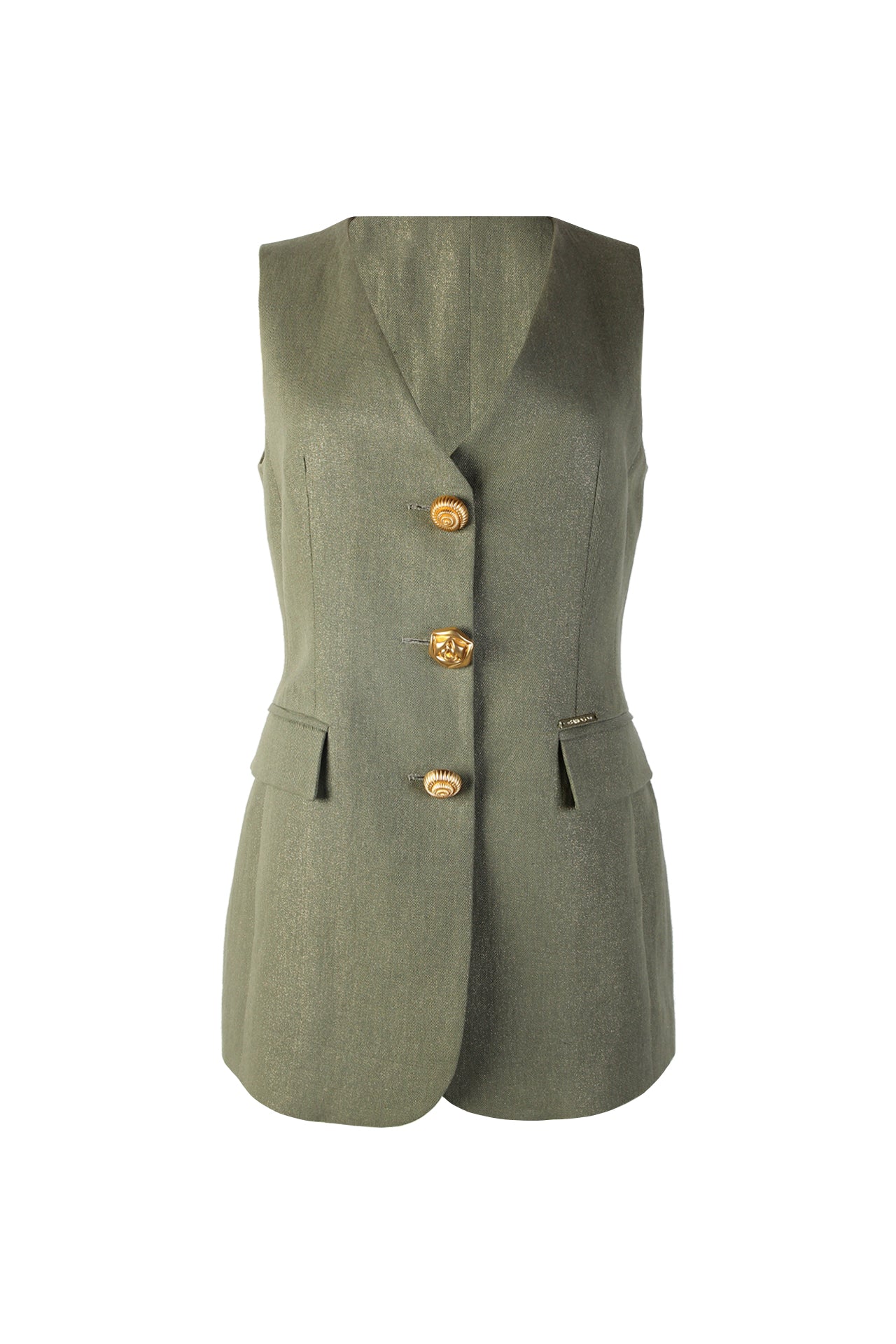 Long Linen Vest Sahoco