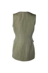 Long Linen Vest Sahoco