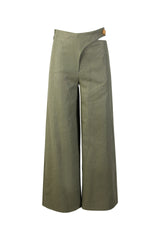 Linen Trousers with Crossover Waist Sahoco