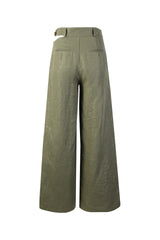 Linen Trousers with Crossover Waist Sahoco
