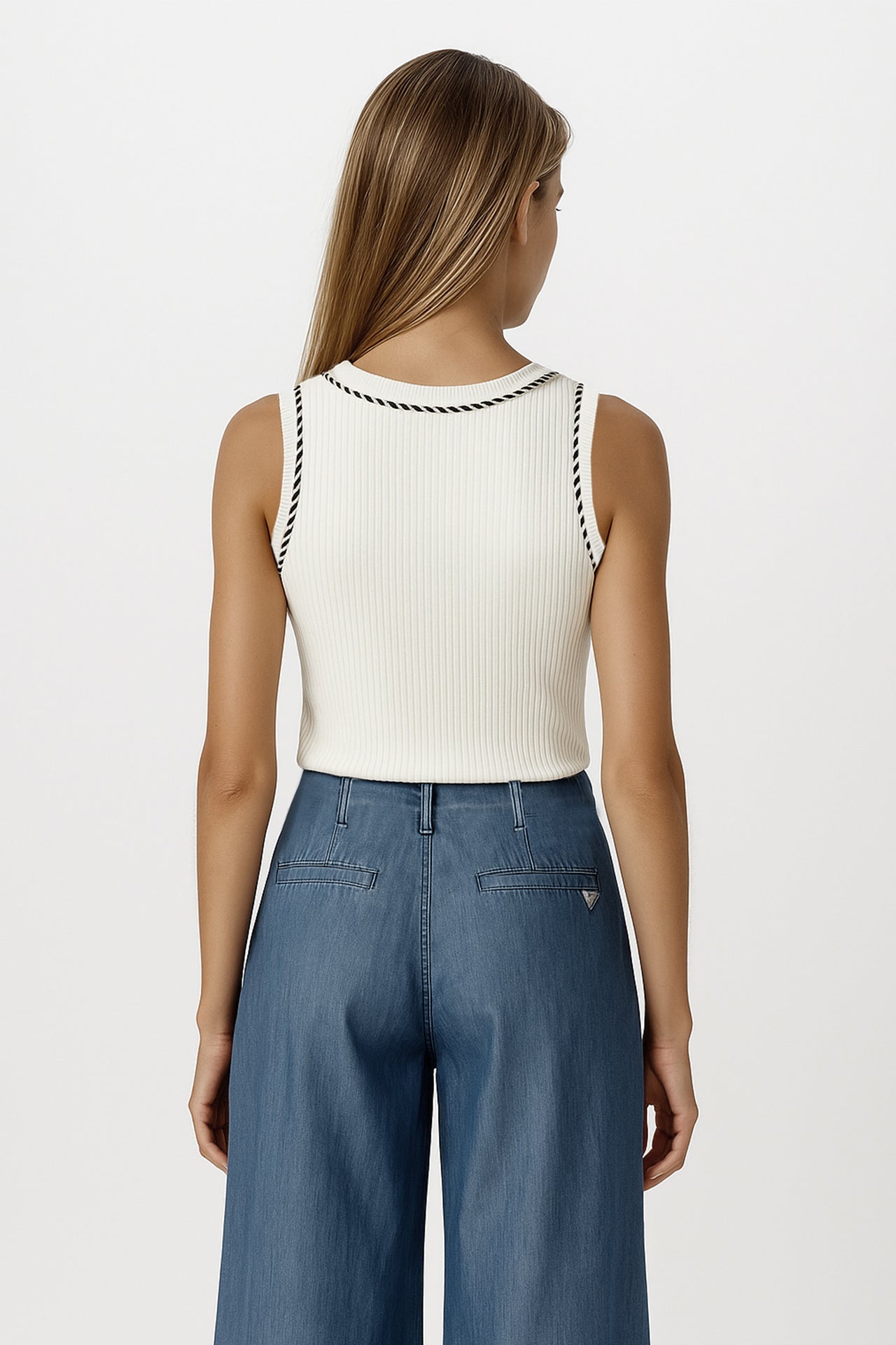 Ribbed Strap Top Sahaco