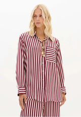 Printed Satin Long-Sleeve Shirt Lança Perfume