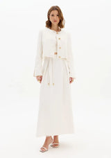 Textured Super Midi Lady-Like Skirt Lança Perfume