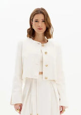 Mid-Length Tailored Coat with Buttons Lança Perfume