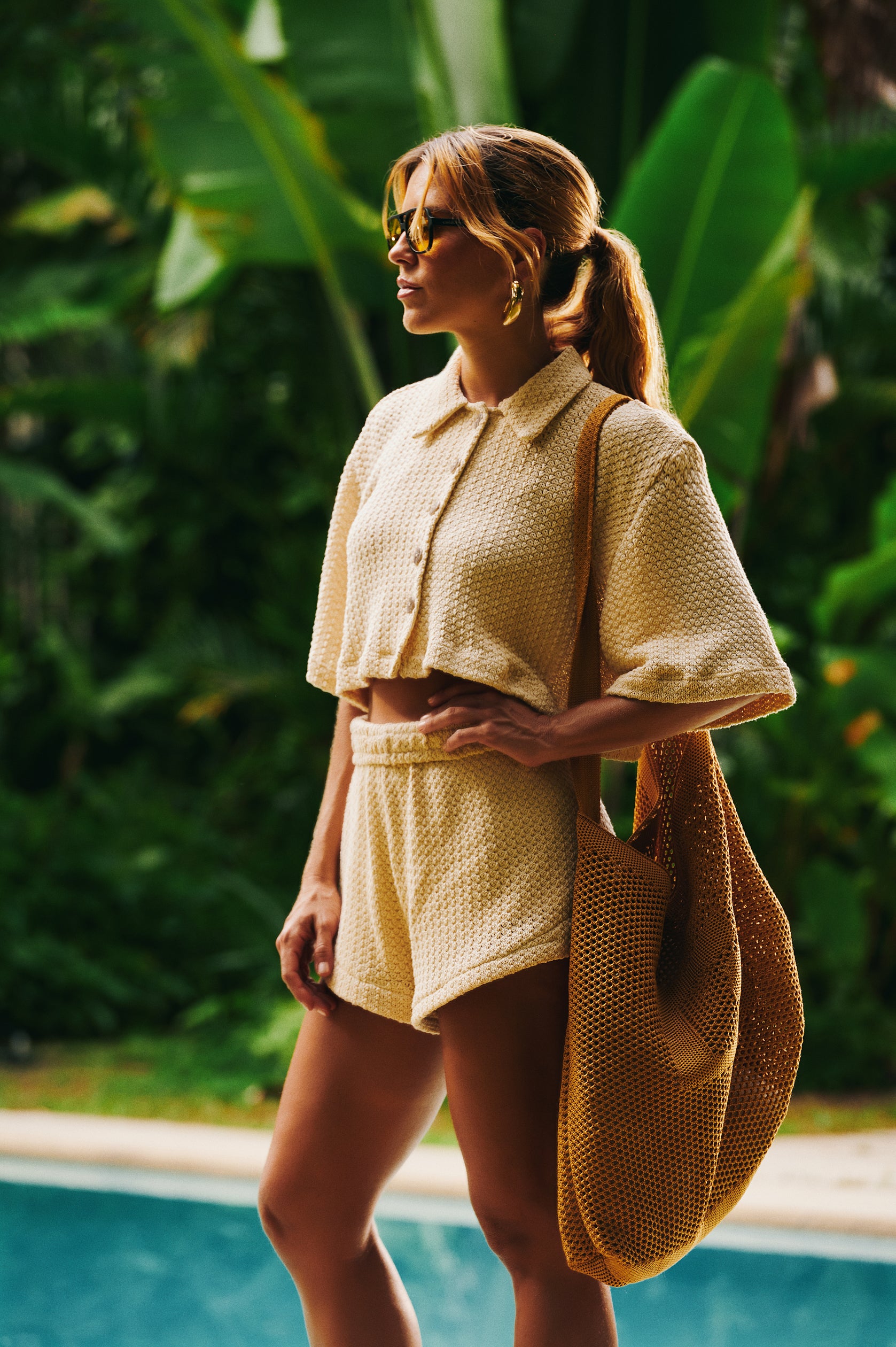 Comfort Textured Casual Shorts Colcci