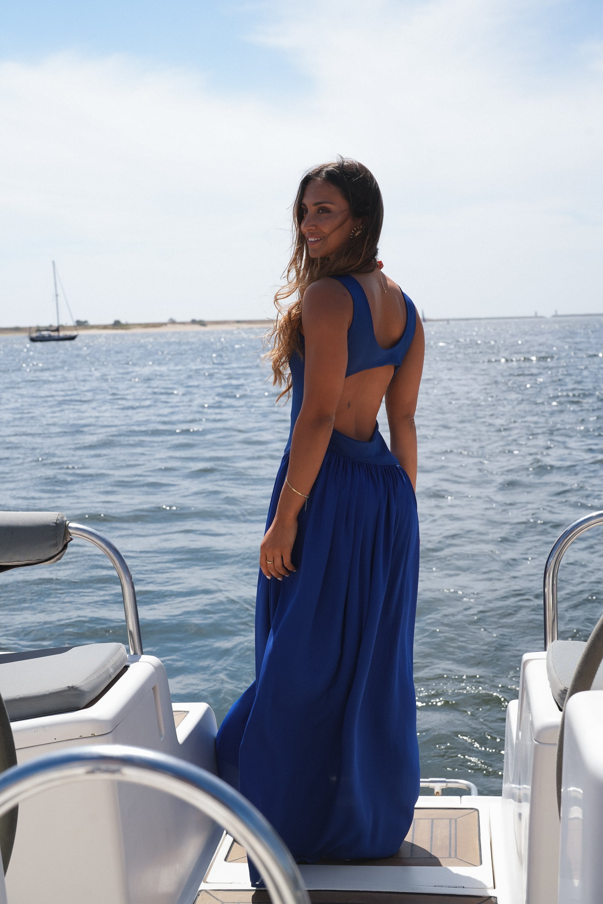 Abyss Asymmetric Maxi Dress Sahoco