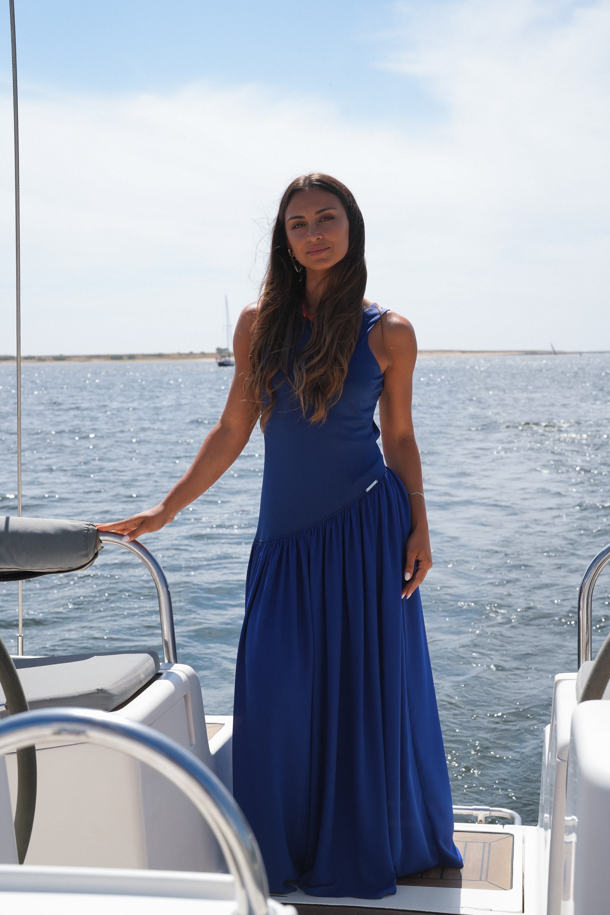 Abyss Asymmetric Maxi Dress Sahoco