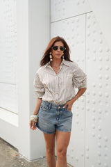 Striped Oversized 3/4-Sleeve shirt Sahoco