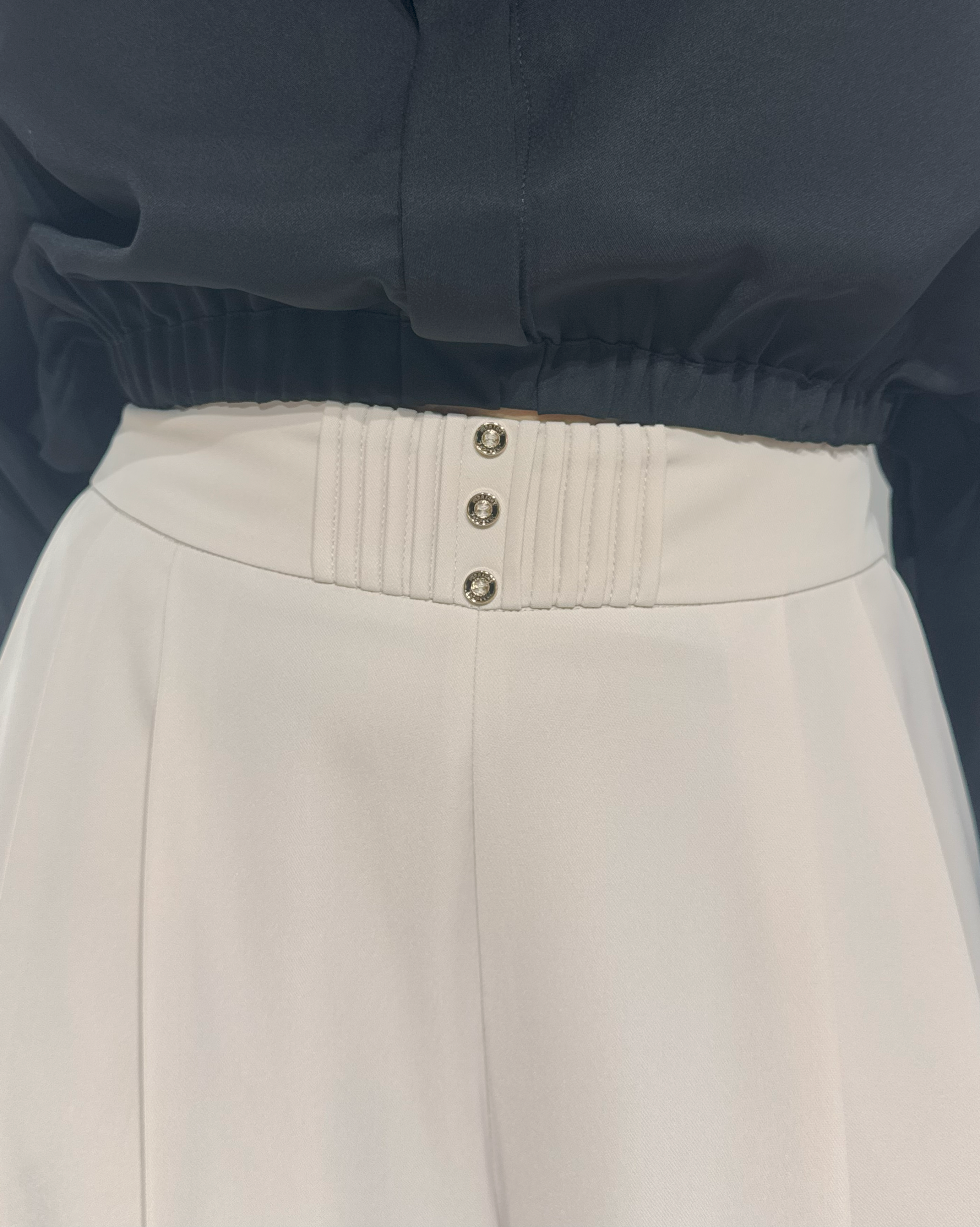 Calça pantalona com pinças na frente Ferrache