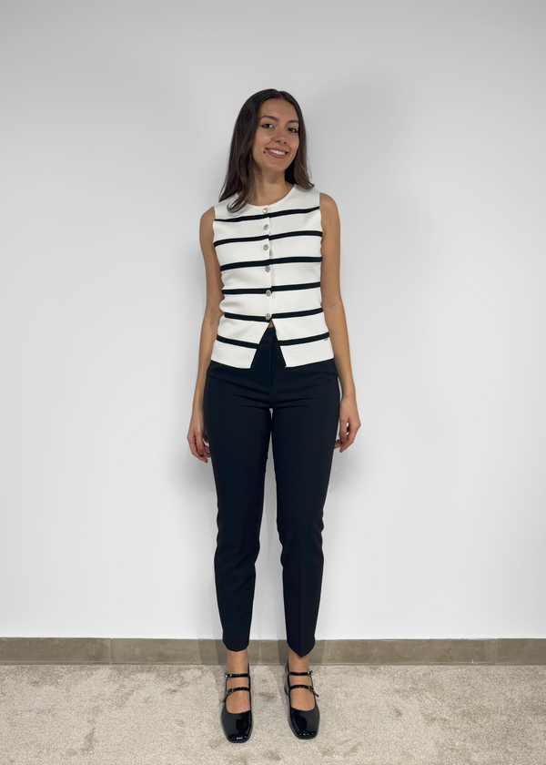 Tailored Trousers with Branded Elastic Waistband Ferrache