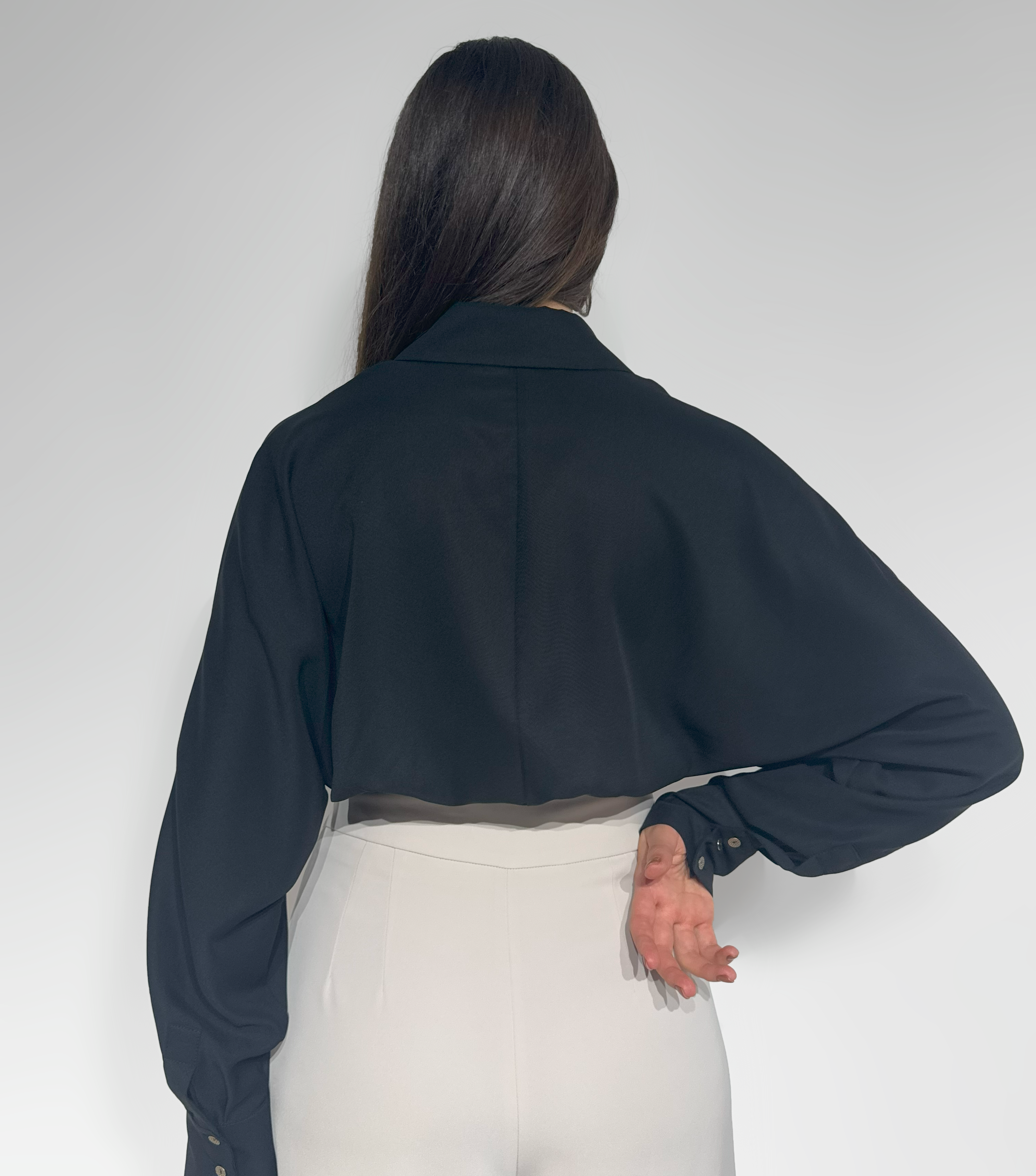 Blusa curta com elástico Ferrache