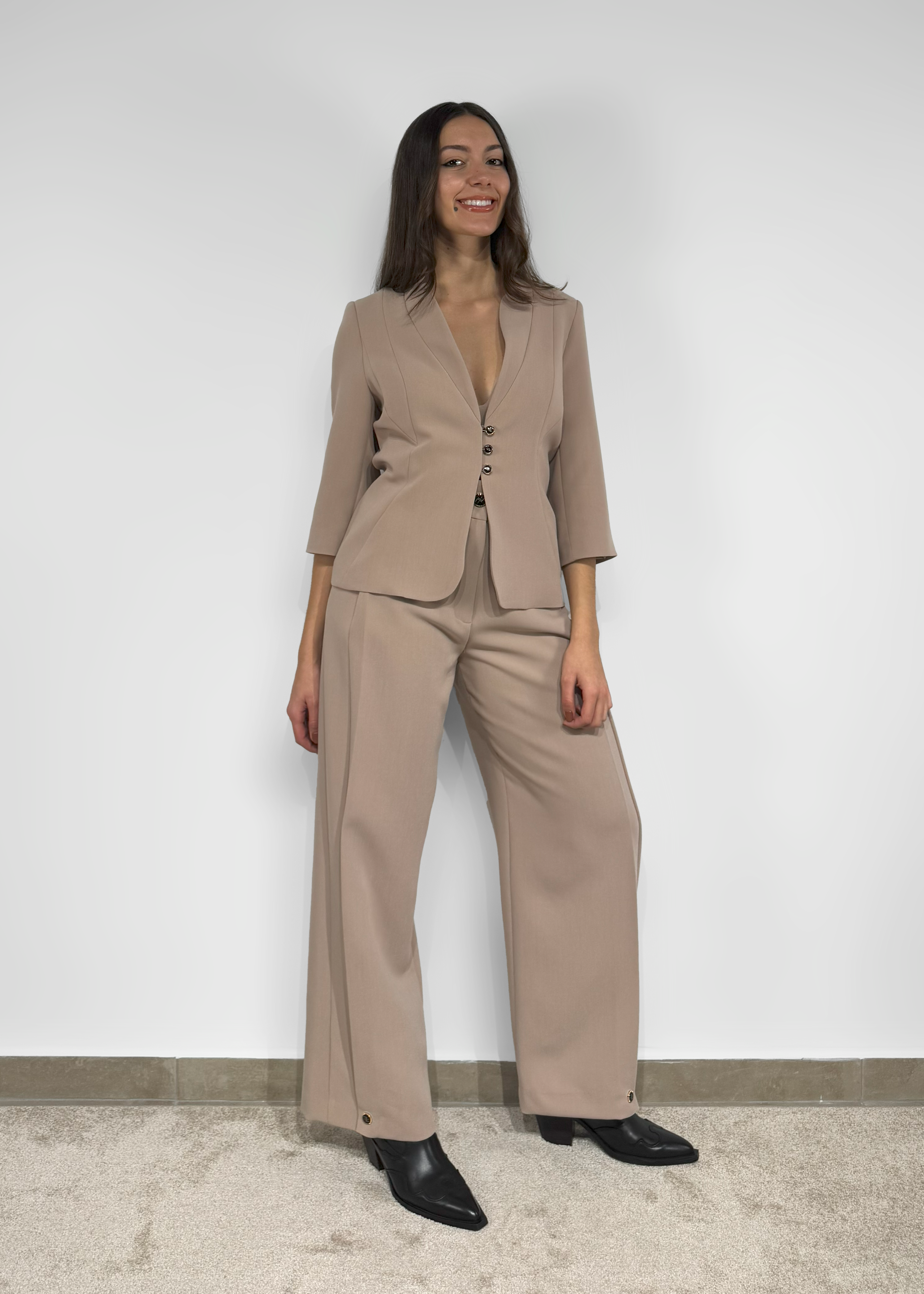 Blazer estruturado cintado Ferrache